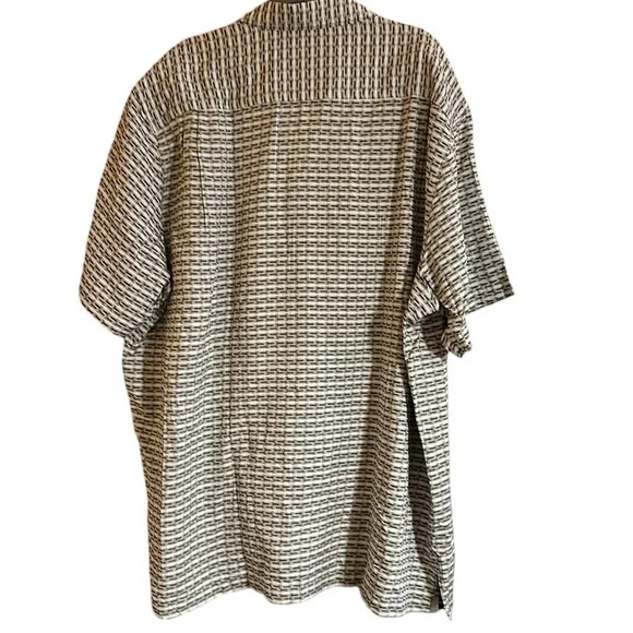 Tommy Bahama Geovanni Geo Silk Short Sleeve Button Down Shirt Size XXL - Picture 4 of 10